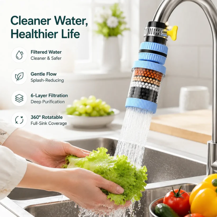 6-layer filtration faucet filter cartridge