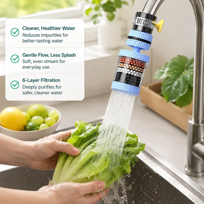 6-layer filtration faucet filter cartridge